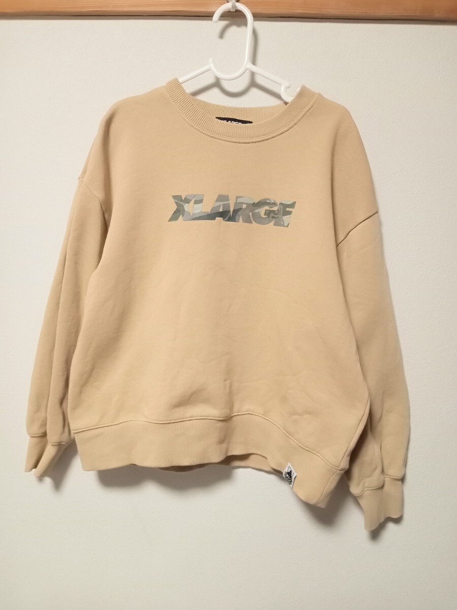 XLARGE KIDS(エクストララージ キッズ)迷彩ロゴ ビッグシルエットトレーナー 120拍卖