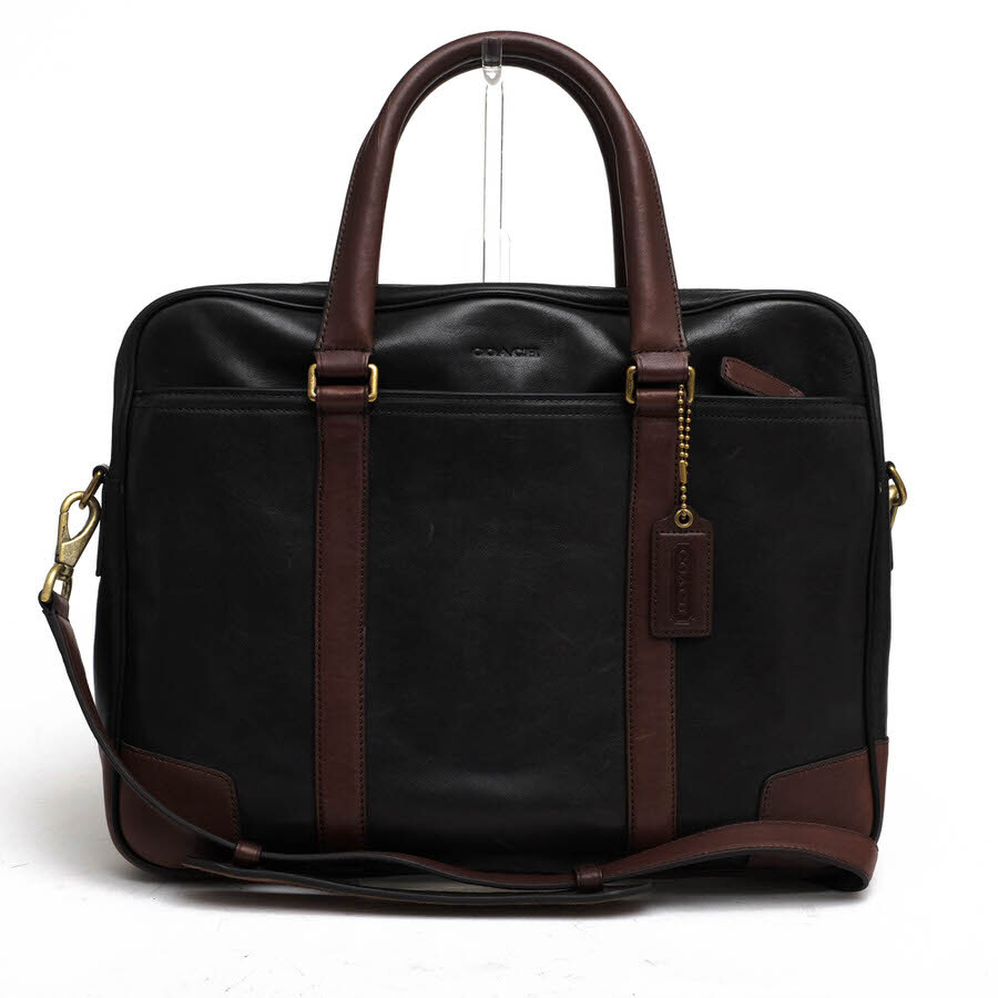 COACH コーチ ビジネスバッグ 71012 Bleecker Harness Leather Slim Brief ブリーカー ハーネス スリム ブリーフ 牛革 カーフ 2WAY ショル拍卖