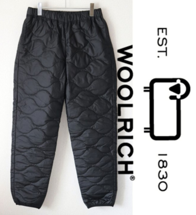 新品タグ付き【WOOLRICH ウールリッチ】PERTEX PRIMALOFT キルティング 中綿ダウンパンツ 黒 XL v5964拍卖