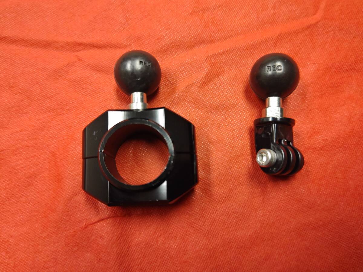 レックマウント パイプクランプベース & GoPro インターフェイス用ホルダー 1.25inc-1-1/8inch用 SH23-C3 SH23-A35 REC-MOUNT ゴープロ拍卖