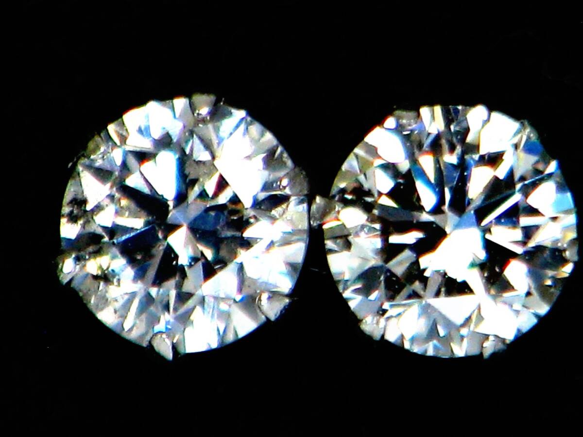 【宝石屋本舗】計0.60ct PT900 良質天然ダイヤモンド ピアス 拍卖