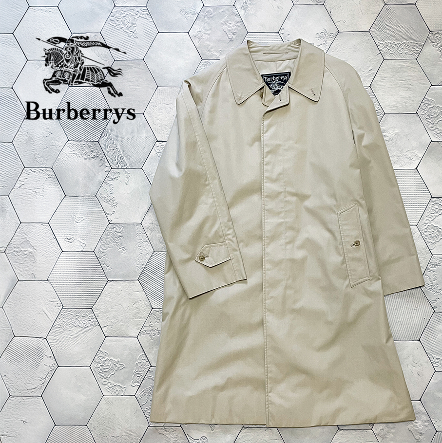 三陽商会 90s ビンテージ バーバリー【Burberrys'】SHERFORDタイプ 65/35ベイヘッドクロス ステンカラーコート Mサイズ相当拍卖