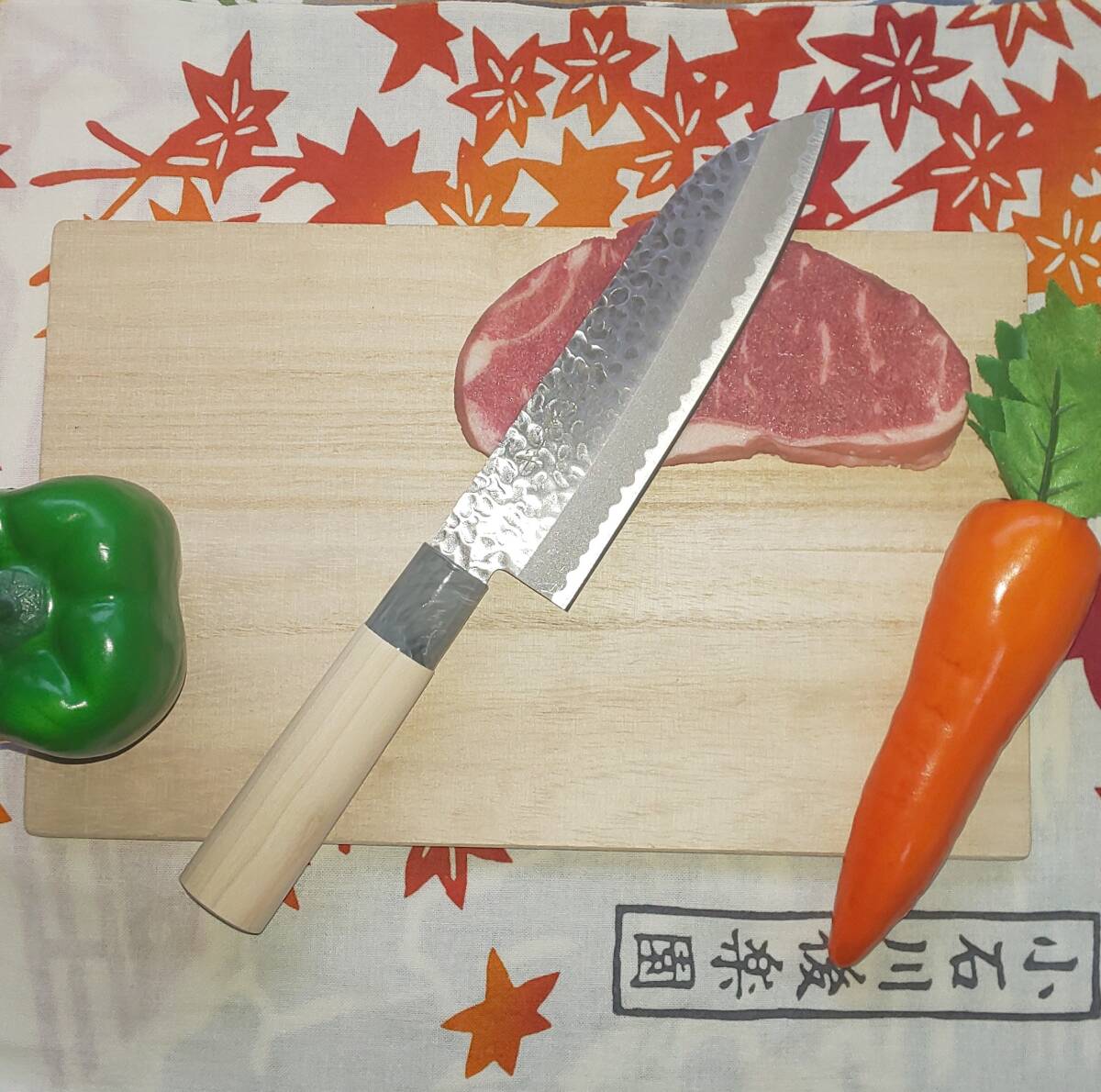 【美しい鎚起】関藤平 三徳(万能)包丁 17cm拍卖