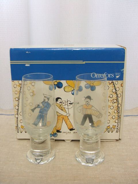 オレフォス(Orrefors)グラス(タンブラー)2個 新品拍卖