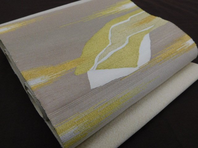 〔楽布特選〕P31762 手織り綴れ 八寸 名古屋帯 未仕立て 新品 反物 t拍卖