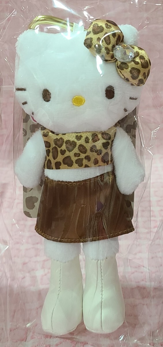 ★★【サンリオ】ハローキティ スタイルアップマスコット ヒョウ柄 ぬいぐるみ カラビナ付 W2Z0242kR611拍卖