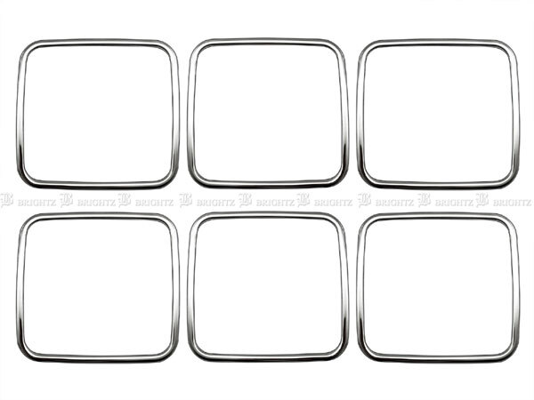 いすゞ 07フォワード 超鏡面 ステンレス メッキ テール ライト ランプ リング リム カバー パネル ガーニッシュ ベゼル 6PC TRUCK-S-097拍卖