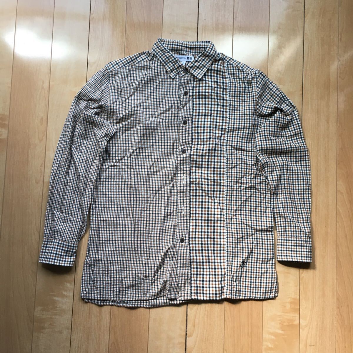 ユニクロ×JWアンダーソン フランネルチェックシャツ 定価2990円+税 584-1-422 メンズ M拍卖