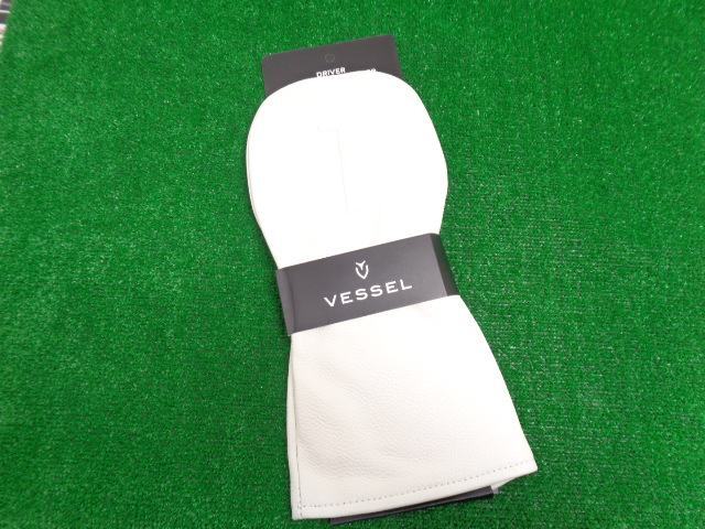 GK栄三越■ 038 【新品】VESSEL◆LUX◆HC1123◆ドライバー用◆PEBBLED◆ホワイト◆ヘッドカバー◆ベゼル◆天然皮革◆人気拍卖