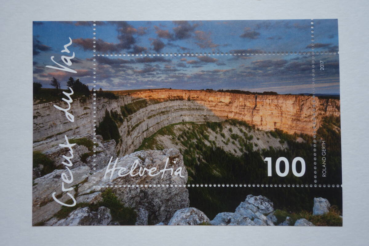 外国切手: スイス切手 「クリュ・デュ・ヴァン」小型シート 未使用拍卖