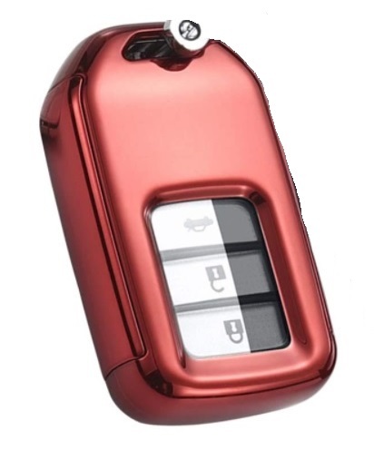 【レッド】HONDA ホンダ キーケース 専用 カバー フリード オデッセイ ステップワゴン フィット S660 CR-Z ヴェゼル CR-V ジェイド拍卖