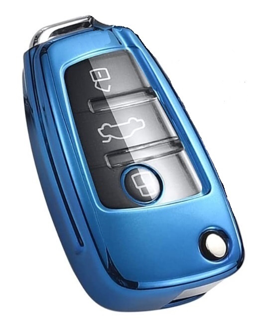 【ブルー】アウディ Audi キーケース 専用 タイプC TT A1 A3 Q2 Q3 R8 S3 S6 専用 高級 キーケース キーカバー TPU拍卖