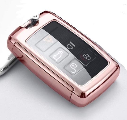 【ピンク】ランドローバー/ジャガー キーケース ランドローバー/ジャガー スマート キーケース カバー スタイリッシュ TPU製 キーカバー拍卖