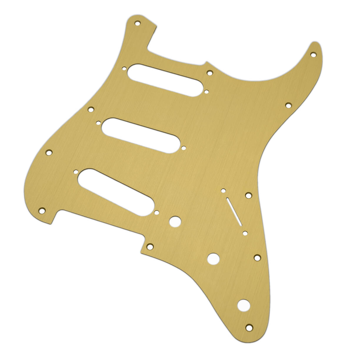 ギター(ストラトキャスター)11holeアノダイズドピックガードGold※金属製でフェンダー等11ホール仕様の楽器と互換性があります※1拍卖