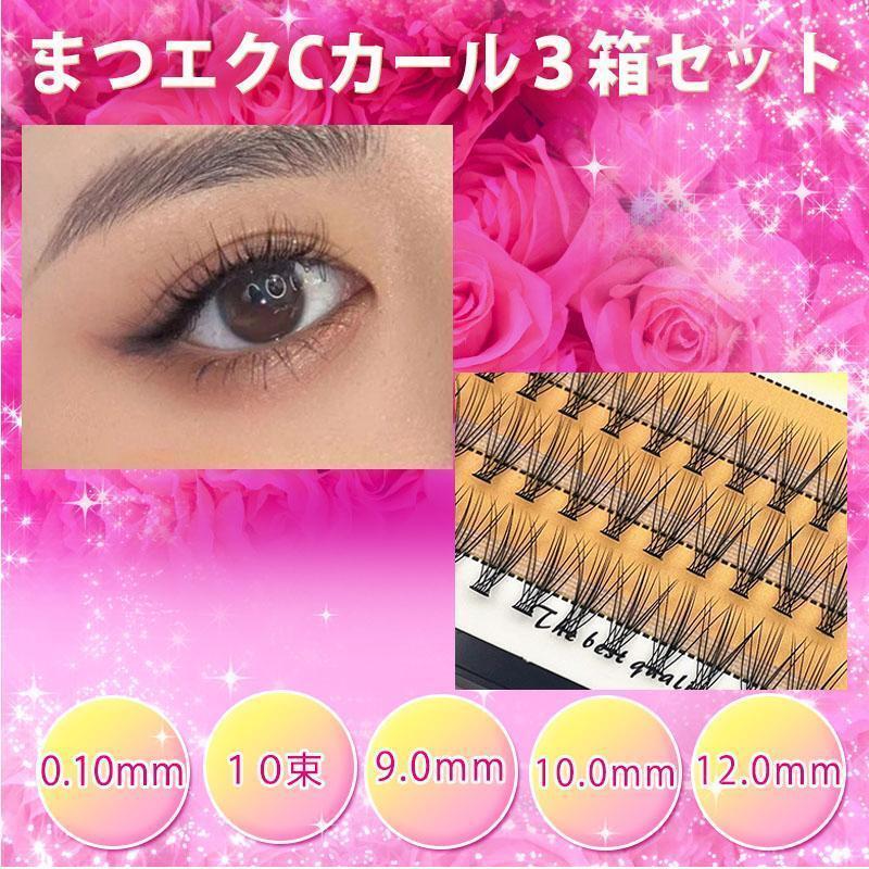 まつエク マツエク まつげエクステ セルフ 0.10mm 10本束 3箱セット拍卖