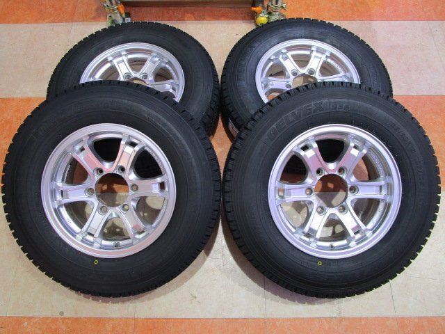 weds KEELER キーラー 200系ハイエース 15インチ 6J+33 6H139.7 中古 24年製 スタッドレス TOYO DELVEX 935 195/80R15 107/105N 新品拍卖
