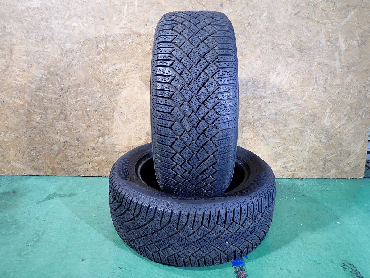 RK5680【送料無料255/55R18】2本 コンチネンタル コンチバイキングコンタクト7 2021年製 中古スタッドレス Rクラス等 ≪即決≫拍卖