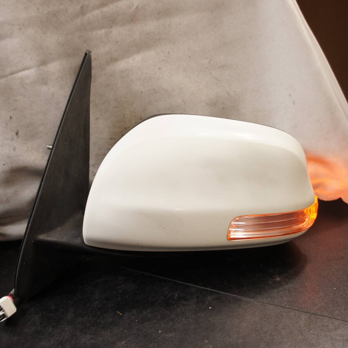 動作OK 助手席側 5P サイドミラー W09 ホワイト QNC20 QNC25 bB ウインカー 左 L 52-158 8532-8534 トヨタ 純正 参考 87940-B1180 @8849s拍卖