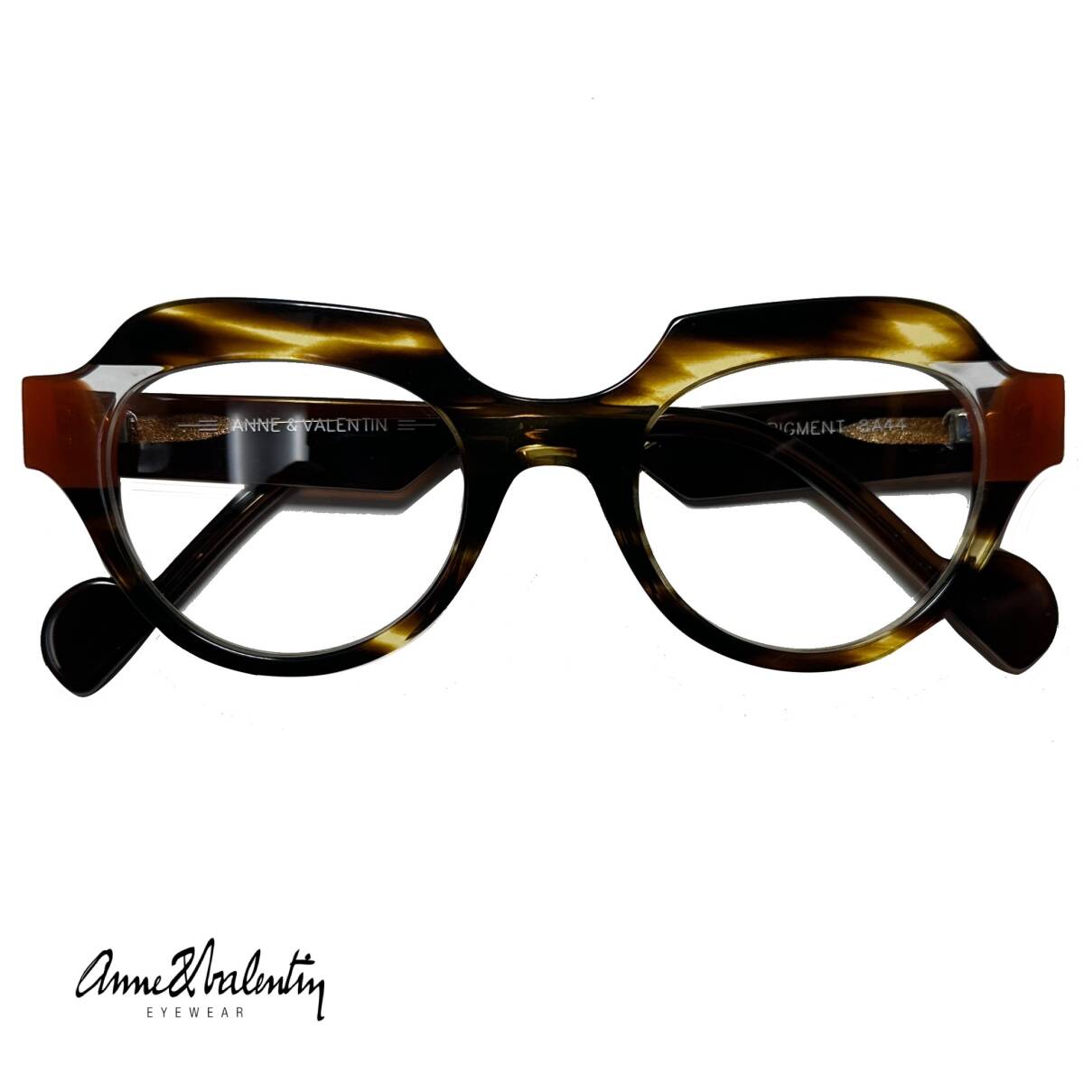 ANNE ET VALENTIN 新品・純正ケース付き PIGMENT 8A44 Frame France メガネ アンバレンタイン FRAME FRANCE フランスブランド拍卖