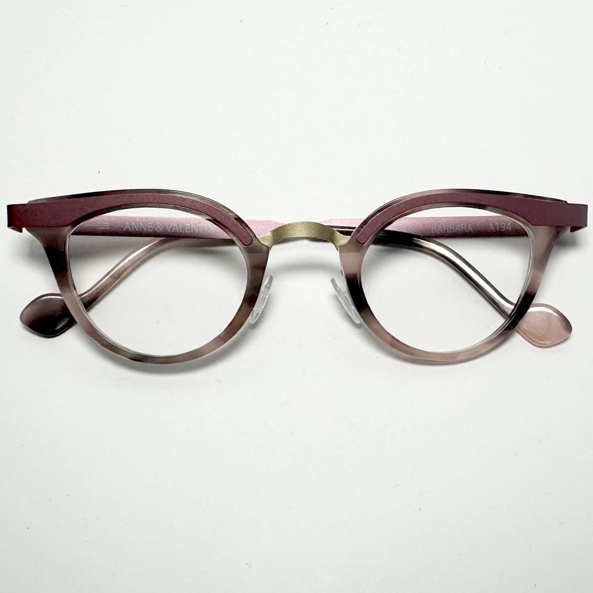 ANNE ET VALENTIN 小振り BARBARA A194 新品・純正ケース付き Frame France メガネ アンバレンタイン フレームフランス製拍卖