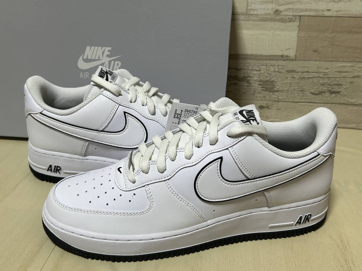 【未使用】NIKE AIR FORCE 1 '07 WHITE / BLACK ナイキ エアフォース 1 ホワイト ブラック DV0788 103 US12 / 30.0cm拍卖