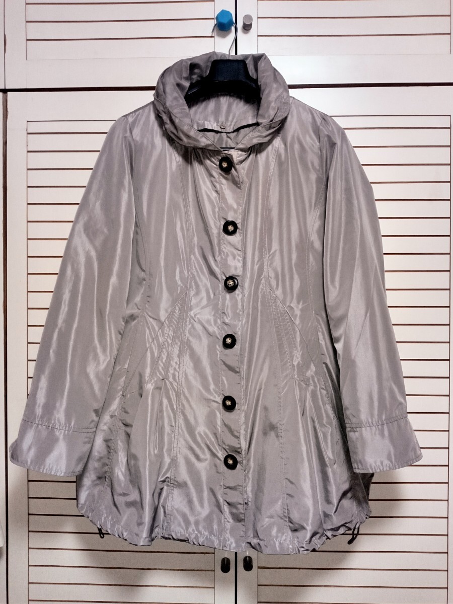 noa-ge SOPHISTICATED ジャケット  キルティング 春 秋 L フード  コート グレー ブラウン 取りはずし可能なインナー付き拍卖