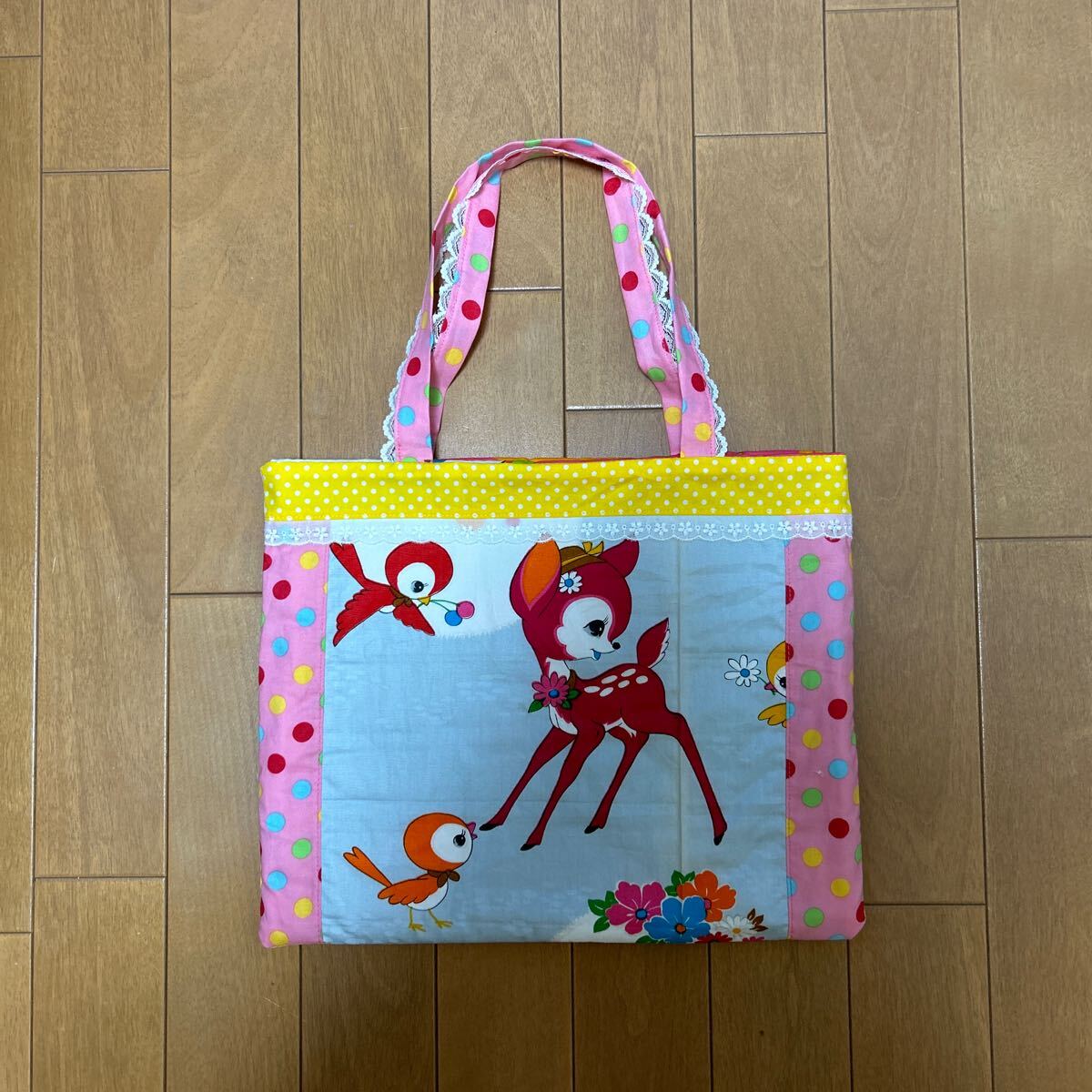 ☆ハンドメイド昭和レトロバンビ、ことりバッグ★拍卖