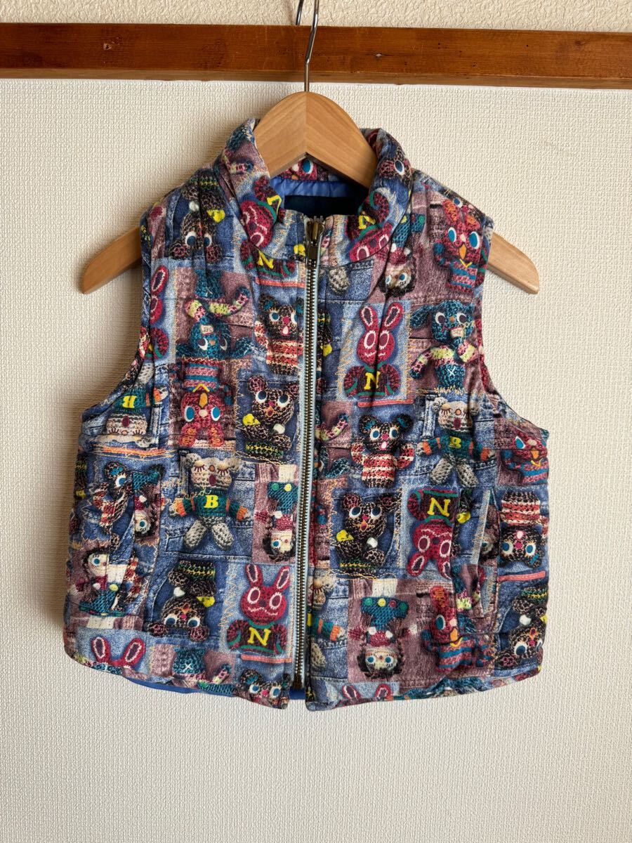 ◎【Right-On】カラフルキャラクター柄 ベスト 110拍卖