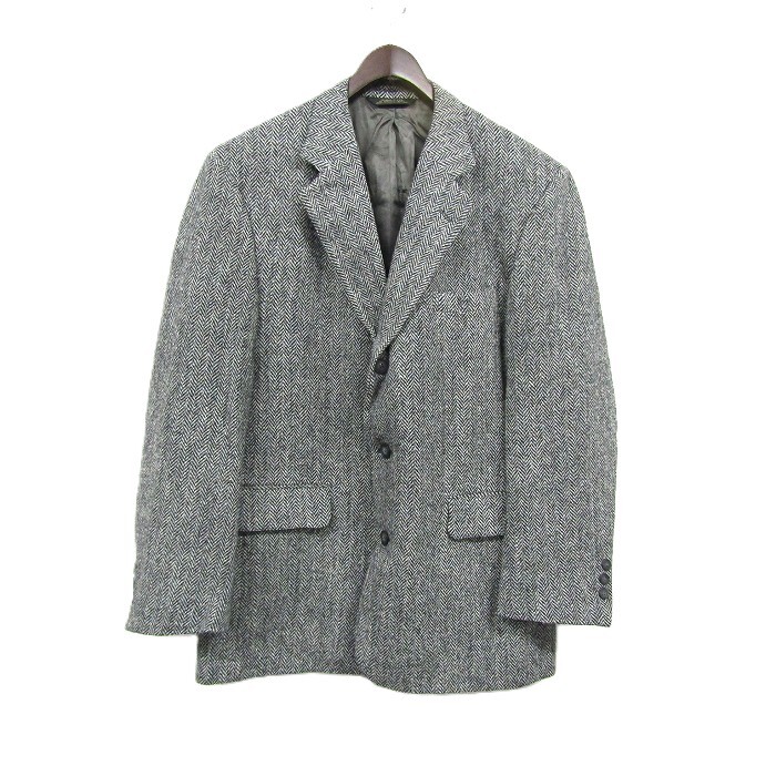 USA製 サイズ? Harris Tweed ウール テーラード ジャケット ブレザー グレー ハリスツイード 古着 ビンテージ 4N2602拍卖