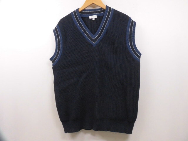BEAUTY & YOUTH ビューティー&ユース UNITED ARROWS ユナイテッドアローズ ニットベスト セーター ノースリーブトップス ネイビー 紺 M拍卖