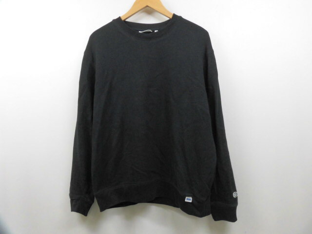 DISCUS ATHLETIC ディスカスアスレチック 0173-3550 ロンT 長袖Tシャツ 丸首 トップス トレーナー 無地 シンプル ブラック 黒 Lサイズ拍卖