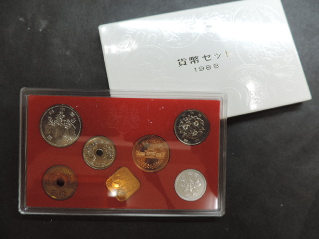 ★昭和63年 ミント貨幣セット★ 1988年 ミント硬貨 666円+銘板 新品・未使用拍卖