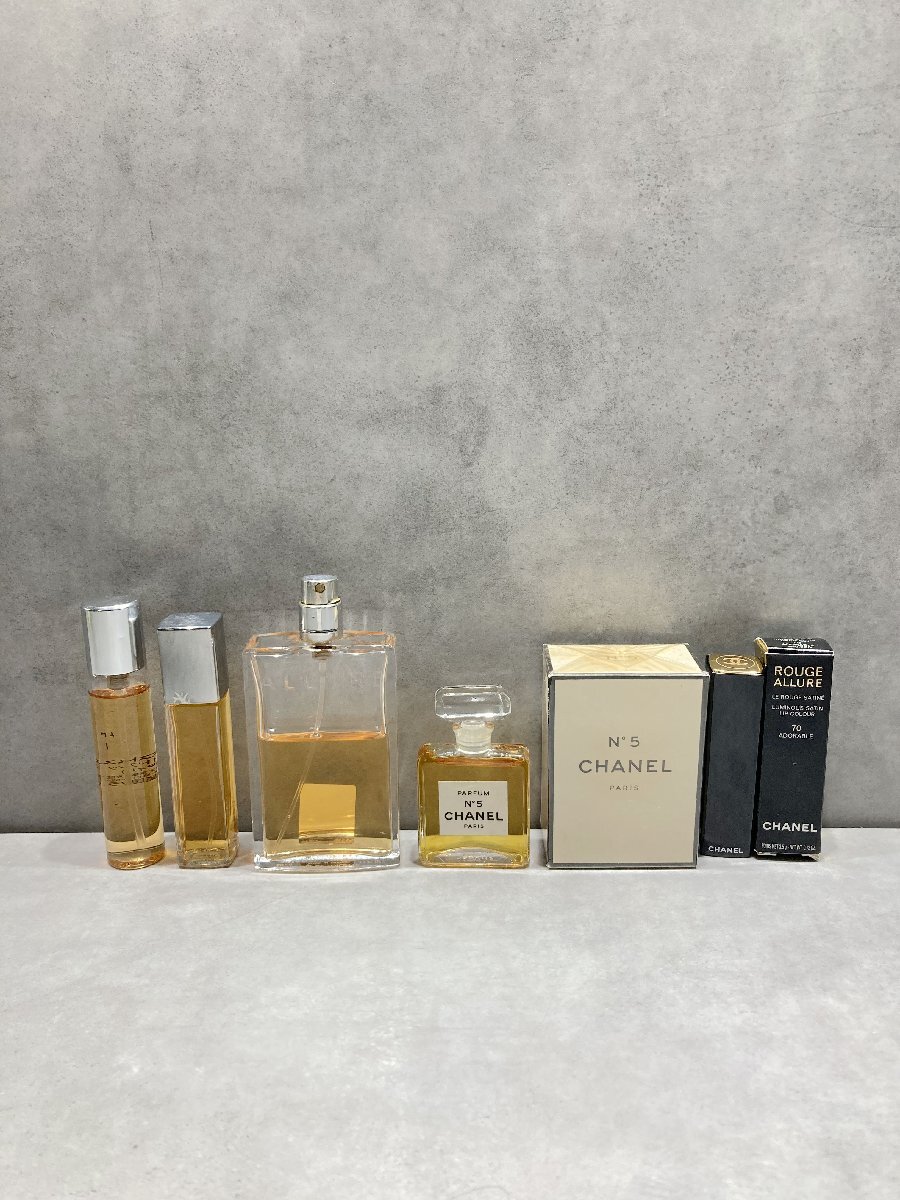 A12348◇CHANEL シャネル まとめ セット 香水 5点 N°5 アリュール チャンス リップ 1点 ROUGE ALLURE 70 ADORABLE【中古】241128拍卖