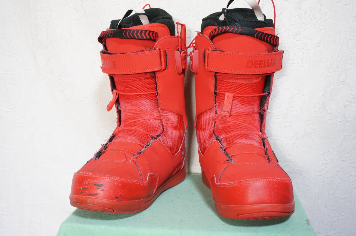 男性用 DEELUXE ディーラックス スノーボードブーツ アイディー ID 27.5cm 赤*BURTONDC32salomon拍卖