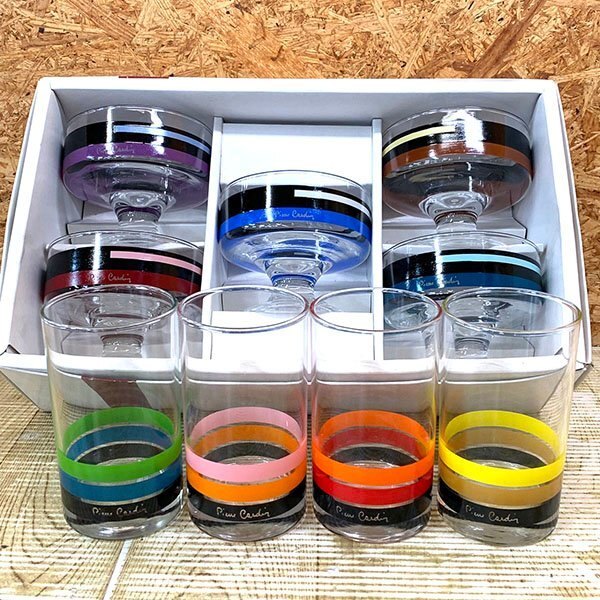 送料無料◆ピエール・カルダン タンブラー4客 デザートグラス5客 セット グラス コップ パフェグラス 未使用 保管品拍卖