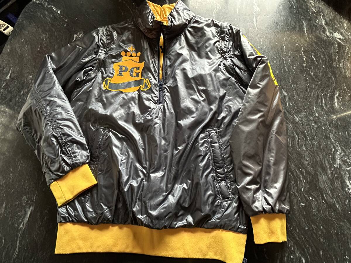 パーリーゲイツ ジップアップ ブルゾン 黒/黄 リバーシブル サイズ4拍卖