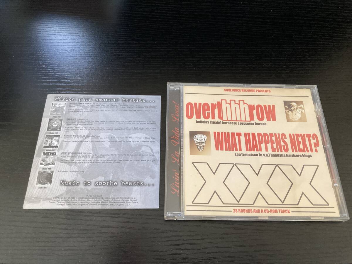 overtHHHrow / What Happens Next? WHN? Livin' La Vida Loca! Split CD スラッシュ ハードコア拍卖