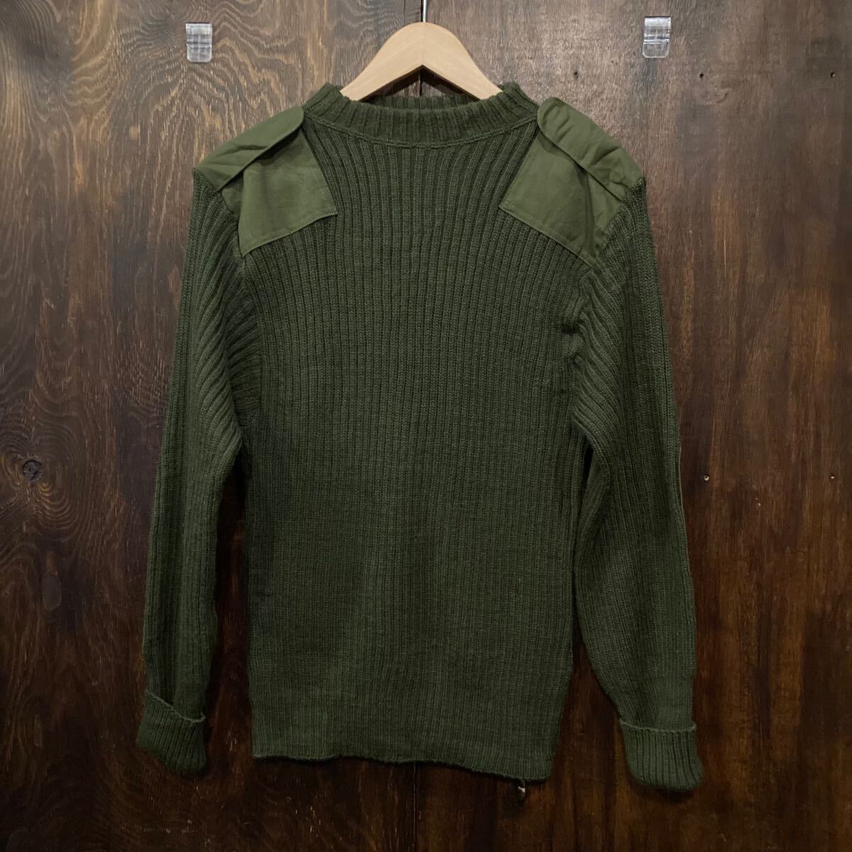 アメリカ古着 コマンドニット コマンドセーター 緑 Sサイズ DSCP ミリタリー 軍物拍卖