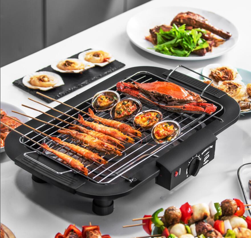 高品質電気グリル バーベキューグリル ポータブル電気グリル 電気コンロ無煙グリル BBQ 5~6人用 卓上 網焼き 焼き器 2000W 簡単掃除 家庭用拍卖