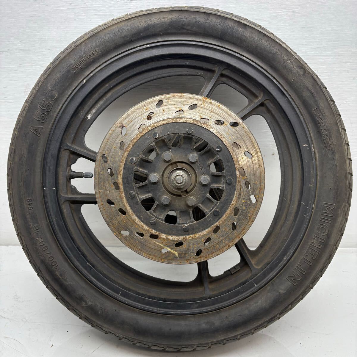 00934 スズキ RG250 ガンマ GJ21B フロントホイールタイヤセット 純正 ディスク RG拍卖