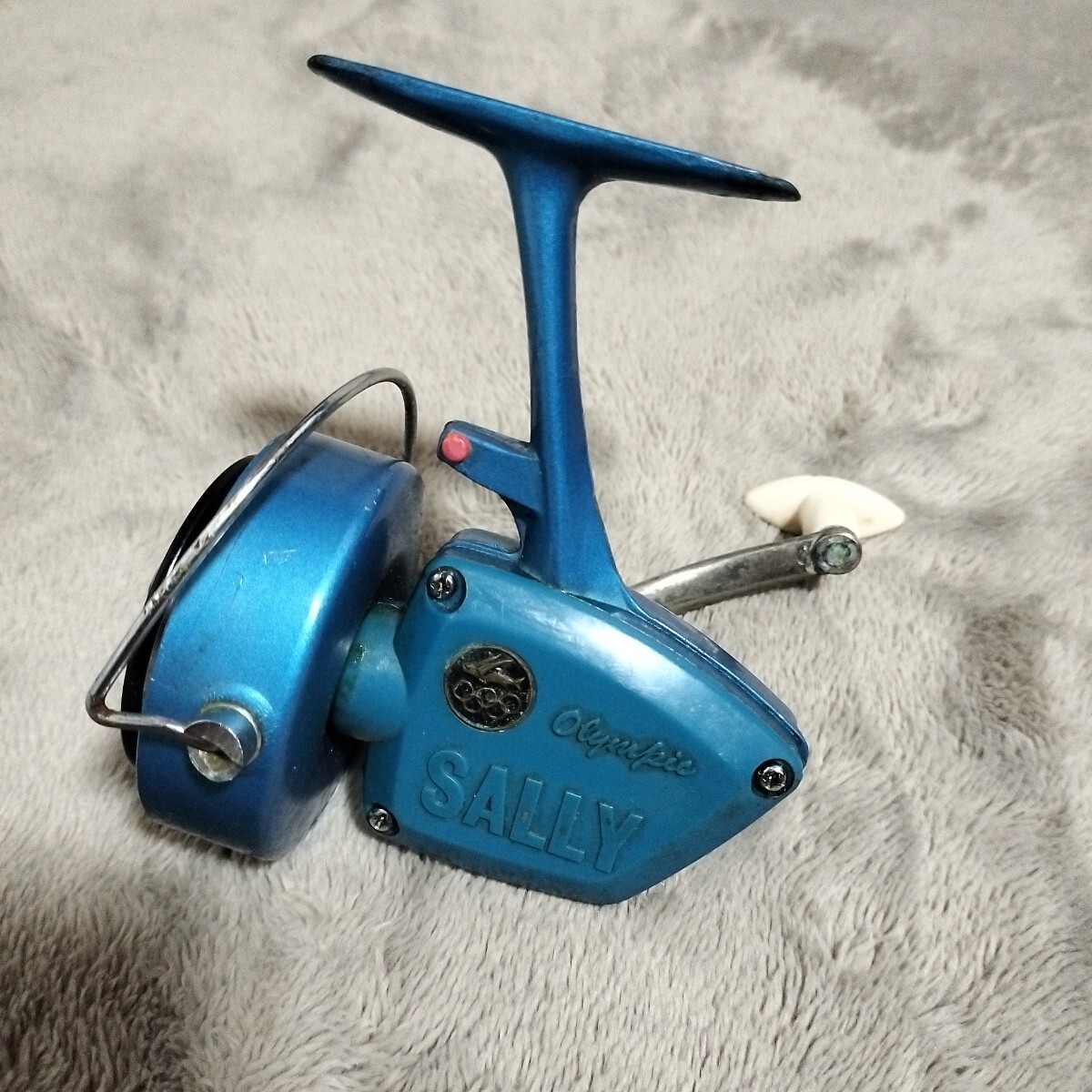 ★奈良県発★ オリムピック オールドスピニングリール SALLY 右ハンドル インスプール レトロ 当時物 ノスタルジック拍卖