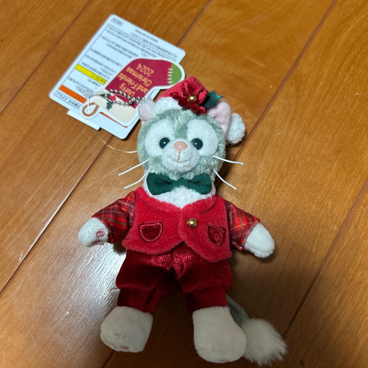 新品タグ付 ダンシング・スノーフレークス ジェラトーニ ぬいぐるみバッジ Disney クリスマス 拍卖