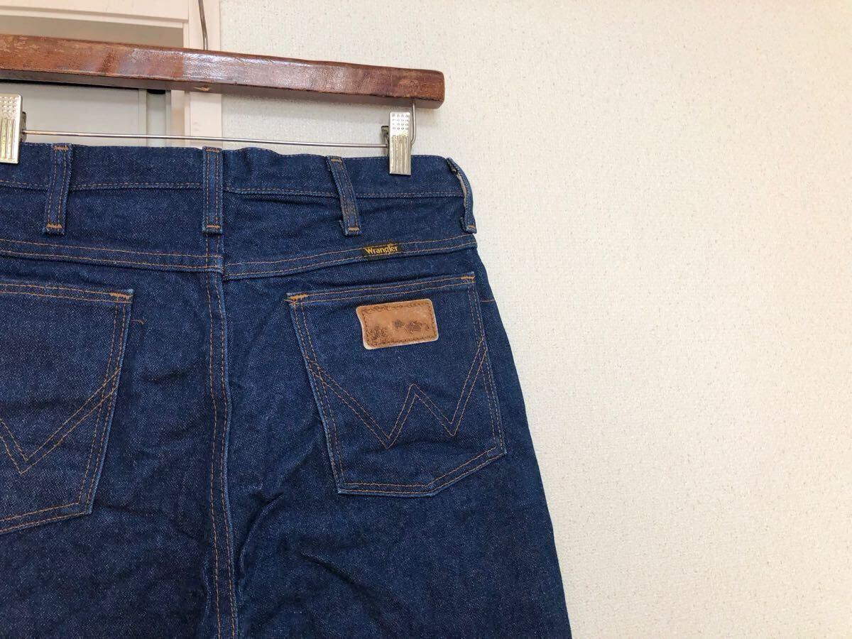 80s極上濃紺ヴィンテージMADE IN USA アメリカ製ラングラーWrangler935NAVデニムパンツラングラージッパー実測W78cmL74cm拍卖