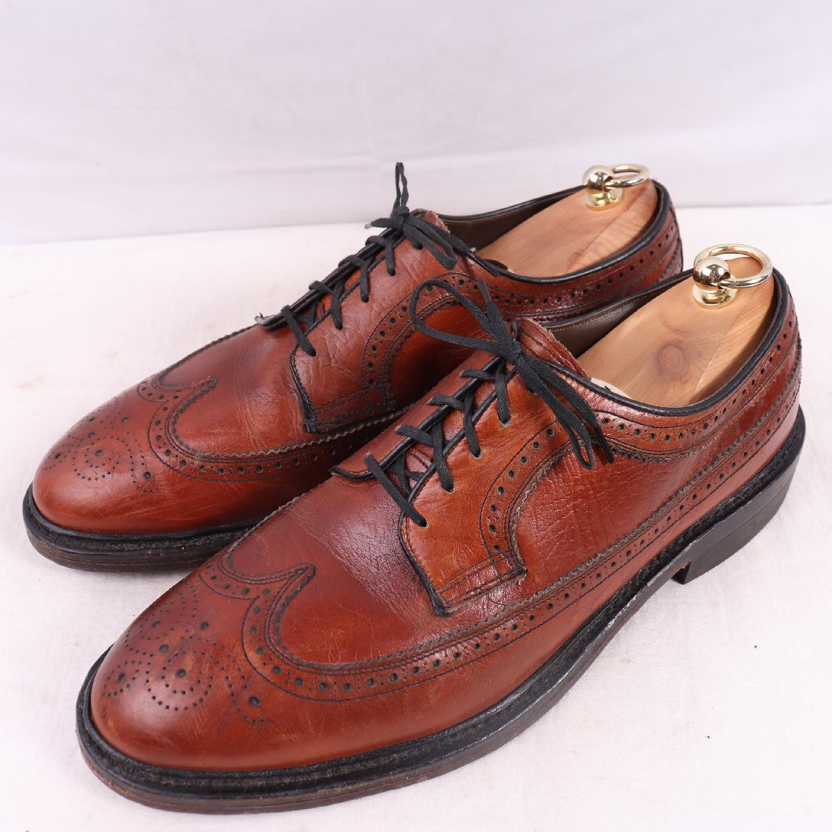 HY-TEST 10 E/ ~28.0cm 位 ハイテスト ヴィンテージ USA製 スチールトゥ ユニオンスタンプ// ポストマンシューズ 茶 メンズ 中古 ds4779拍卖