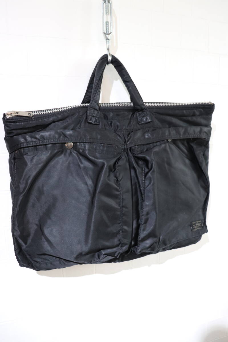 即決 PORTER ポーター TANKER タンカー ヘルメットバッグ トートバッグ ブリーフケース ビジネスバッグ 黒 ブラック 難あり拍卖