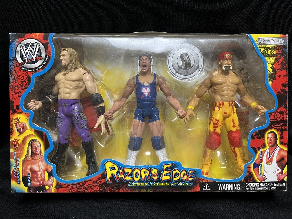 JAKKS:WWE RAZOR's Edge BOX エッジ、カート・アングル&ハルク・ホーガン (未開封品)拍卖