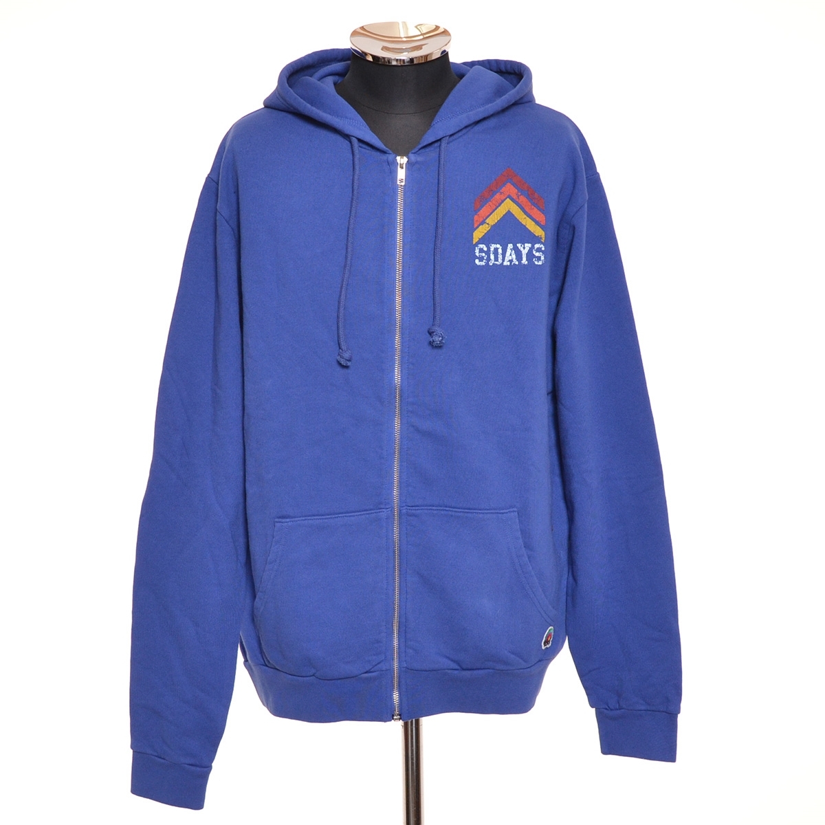 〇499148 未使用品 SDAYS ○フルジップパーカー スウェット サイズM メンズ ブルー プリント拍卖