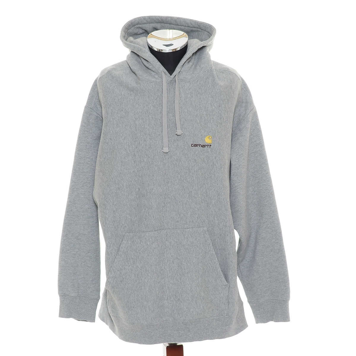 ●528426 Carhartt カーハート ●スウェットパーカー HOODED AMERICAN SCRIPT SWEAT SHIRT A182057 サイズXXL メンズ グレー拍卖