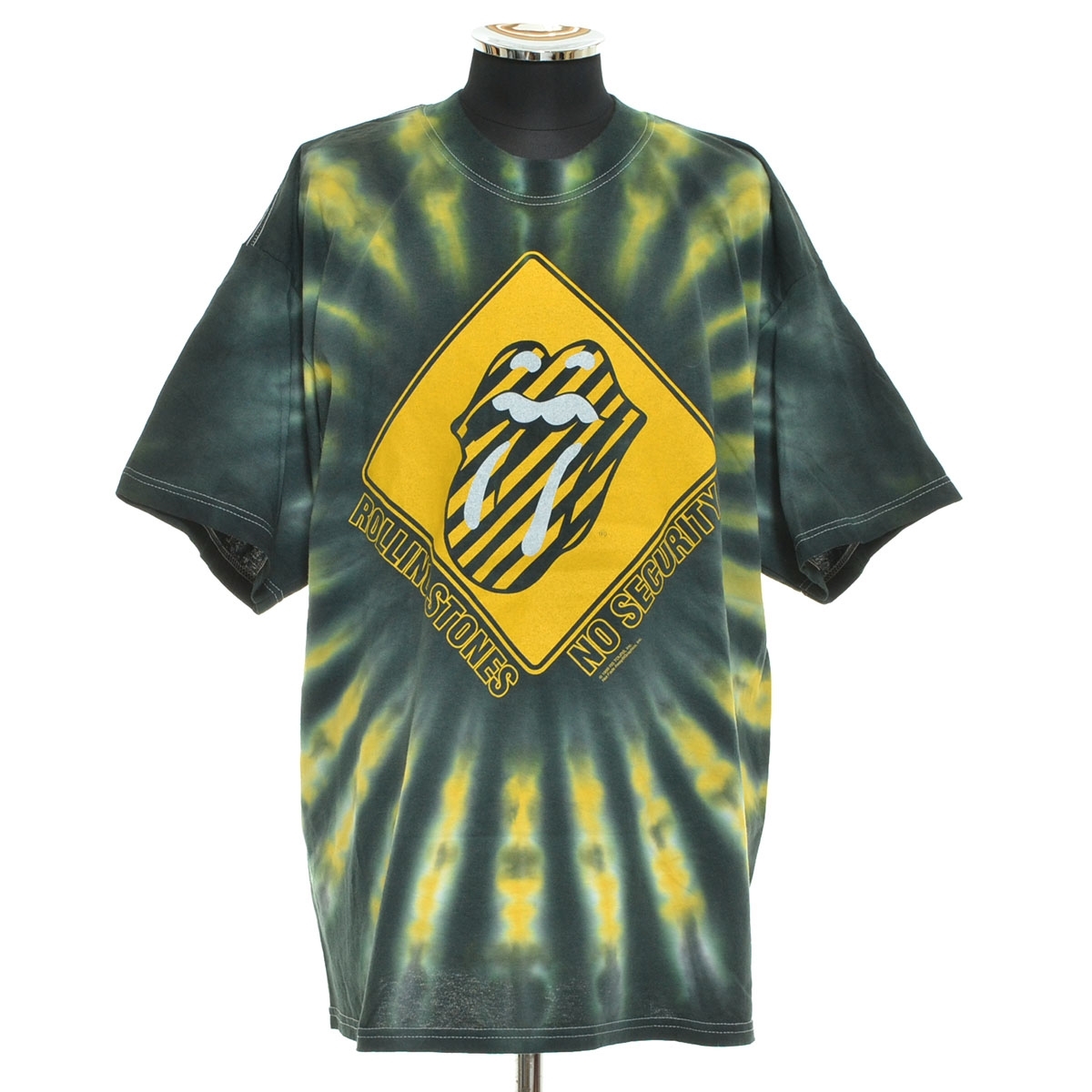●526849 ●ローリングストーンズ Tシャツ 90s ヴィンテージ NO SECURITY TIE DYE GRAPHIC T-SHIRT サイズL anvilボディ メンズ拍卖