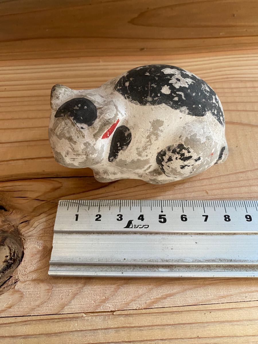 【送料無料】ヴィンテージ アンティーク 土人形 猫拍卖